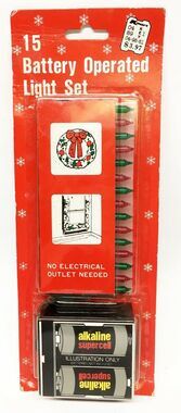 Vintage CHRISTMAS LIGHTS - 1970s/80s K-Mart Battery Operated - NEW in Package